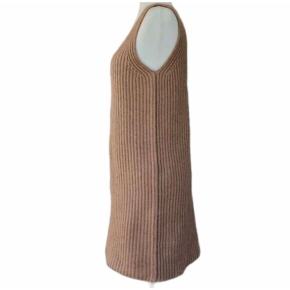 Madewell Camel Merino Wool Tunic Knit Sleeveless Tank Sweater Dress Size Small - Picture 8 of 12
